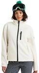 Fleecepullover ROXY "Alabama Full Zip Solid", Damen, Gr. L, whisper wei&szlig;,