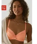 B&uuml;gel-BH LASCANA "BH mit B&uuml;gel, Spitzen-BH", Damen, Gr. 75, Cup F, orange (neon