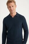 Joop Jeans Polokragenpullover "Ove" mit feinem Strukturmuster