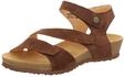 Riemchensandale THINK "Think Sandalen Veloursleder", Damen, Gr. 37, schoko,