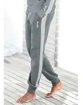 Sweathose BENCH. LOUNGEWEAR, Damen, Gr. 48/50, N-Gr, grau (stone, wei&szlig;),...