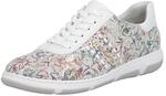 Sneaker RIEKER, Damen, Gr. 36, bunt (wei&szlig; multi), Glattleder, Synthetik, Schuhe