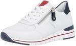 Keilsneaker REMONTE, Damen, Gr. 37, wei&szlig; (wei&szlig;, dunkelblau, rot), Leder, unifarben