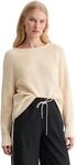 Strickpullover MARC O'POLO "aus Heavy-Weight-Organic-Cotton", Damen, Gr. XS, raw