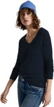 V-Ausschnitt-Pullover TOM TAILOR "Regular", Damen, Gr. XXXL(46), blau (sky captain