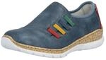 Rieker Slipper Slip-on Sneaker, Schlupfschuh, Halbschuh mit bunten Stretcheins&auml;tzen