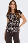 ONLY Shirtbluse "ONLVIC S/S AOP TOP NOOS PTM" mit Allover Druck