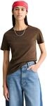 T-Shirt MARC O'POLO DENIM "aus weichem Rippjersey", Damen, Gr. XXS, hazelnut braun,