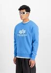 Sweater ALPHA INDUSTRIES "Basic Sweatshirt BL", Herren, Gr. S, blau (mediteranian