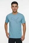 PUMA Trainingsshirt "M TAD ESSENTIAL HEATHER CAT TEE (CF LARGE CAT)" mit