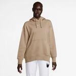 Kapuzensweatshirt NIKE SPORTSWEAR "W NSW PHNX FLC OS PO HOODIE", Damen, Gr. L, beige