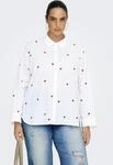 Langarmbluse ONLY CARMAKOMA "CARNEW LINA GRACE LS EMB SHIRT WVN NOOS", Damen, Gr. 46,