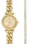 Quarzuhr FOSSIL "CARLIE MINI", gold (goldfarben), Armbanduhren, Damen, Quarzuhr,