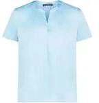 Satinbluse BETTY BARCLAY "Damen kurzarm", Damen, Gr. 44, blau (powder blau),
