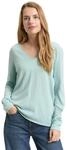 V-Ausschnitt-Pullover TOM TAILOR "Regular", Damen, Gr. XXL, blau haze, Strick,