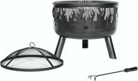Buschbeck Feuerschale "Faya" &Oslash;xH: 53x55 cm, mit Funkenschutzhaube und Grillrost