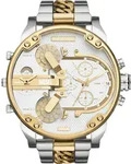 Chronograph DIESEL "MR. DADDY 2.0", silber (edelstahlfarben, goldfarben),