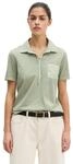 Poloshirt MARC O'POLO "mit Material-Mix-Details", Damen, Gr. XS, calm sage,