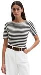 T-Shirt MARC O'POLO "aus Organic Cotton-Jersey", Damen, Gr. M, dunkelgrau,
