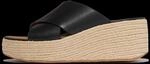 Fitflop Pantolette "PLATFFORMS ESPADRILLE LEATHER WEDGE CROSS SLIDES"...