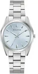 Quarzuhr BULOVA "Surveyor", silberfarben, hellblau, Armbanduhren, Damen, Quarzuhr,