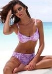 Bikini-Hose LASCANA "Liv", Damen, Gr. 40, N-Gr, rosa (flieder bedruckt),