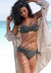 B&uuml;gel-Bandeau-Bikini-Top LASCANA "Adelin", Damen, Gr. 42, Cup A, gr&uuml;n (oliv,...