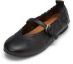 Ballerina MARC O'POLO "aus edlem Rindleder", Damen, Gr. 36, schwarz (m990),