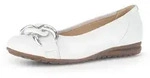 Ballerina GABOR "FLORENZ", Damen, Gr. 35, wei&szlig;, Leder, Schuhe Ballerina,