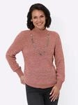 Strickpullover CASUAL LOOKS "Pullover", Damen, Gr. 38, rot (rosenholz), 65%