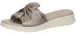 Pantolette CAPRICE "Caprice Pantoletten Leder", Damen, Gr. 40, silber (braun,...