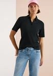 Poloshirt CECIL, Damen, Gr. S (38), schwarz (palm breeze gr&uuml;n), Web, 100%...