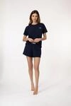Shorty FILA, Damen, Gr. XS, blau (navy), Jersey, Obermaterial: 100% Baumwolle.