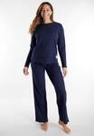 Loungeanzug TOM TAILOR "Sitia", Damen, Gr. 36 (S), blau (blau, mittel, uni),
