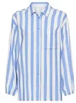 Pyjamaoberteil S.OLIVER, Damen, Gr. 36, blau gestreift, Web, Obermaterial: 100%
