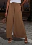 Schlupfhose LASCANA, Damen, Gr. 40/42, N-Gr, taupe, Obermaterial: 95%...