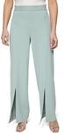 Stoffhose ZERO "Damen mit Schlitz vorn", Damen, Gr. 40, Normalgr&ouml;&szlig;en, silber blau,
