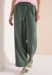 7/8-Hose CECIL, Damen, Gr. XS, L&auml;nge 26, just khaki, Stoff, 55% Leinen, 45%...
