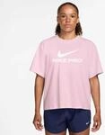 Kurzarmshirt NIKE "W NP DF 365 SS LOOSE TOP", Damen, Gr. L, pink foam, wei&szlig;,