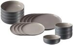 Geschirr-Set RITZENHOFF & BREKER "Einsteiger-Set Jasper 16er Set", grau, 16,