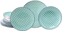 CreaTable Teller-Set "Mediterran, Teller Set 12-tlg." Mediterraner Flair,