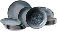 Tafelservice RITZENHOFF & BREKER "Grana", blau (grau), 18, Steinzeug, Geschirr-Sets,