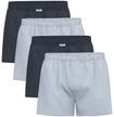 Webboxer SEIDENSTICKER "Web-Boxershorts 4er Pack", Herren, Gr. L, blau, Obermaterial: