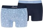 Boxershorts LEVI'S "LEVIS MEN BANDANA AOP BOXER BRIEF 2P", Herren, Gr. L, blau combo,