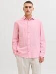 Jack & Jones Langarmhemd "JJESUMMER LINEN BLEND SHIRT L/S SN" Baumwollmischung,