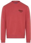 Sweatshirt HUGO "Nespon", Herren, Gr. L, rot (medium rot615), Sweatware,
