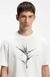 T-Shirt HUGO "Darise", Jungen, Gr. M, natural102, Single Jersey, Obermaterial: 100%