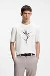 T-Shirt HUGO "Darise", Jungen, Gr. M, natural102, Single Jersey, Obermaterial: 100%