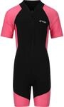 Sportanzug ZIGZAG "Neoprene", Jungen, Gr. 104, schwarz (schwarz, pink), 100%