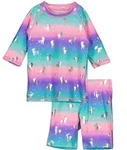 Shirt & Shorts BLUE SEVEN, M&auml;dchen, Gr. 92 (98), azalee, Jersey, Obermaterial:...